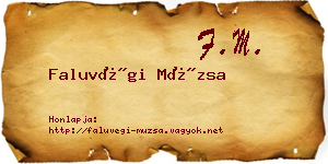 Faluvégi Múzsa névjegykártya